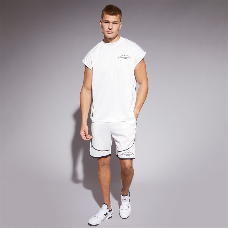 GOOD FOR NOTHING Mens Resort Mesh Vest Off White