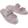 Loungeable Damskie Fur Two Bar Kapcie Mule Szary