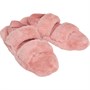 Loungeable Dames Fluffy Elastic Strap Two Bar Pantoffels Roze