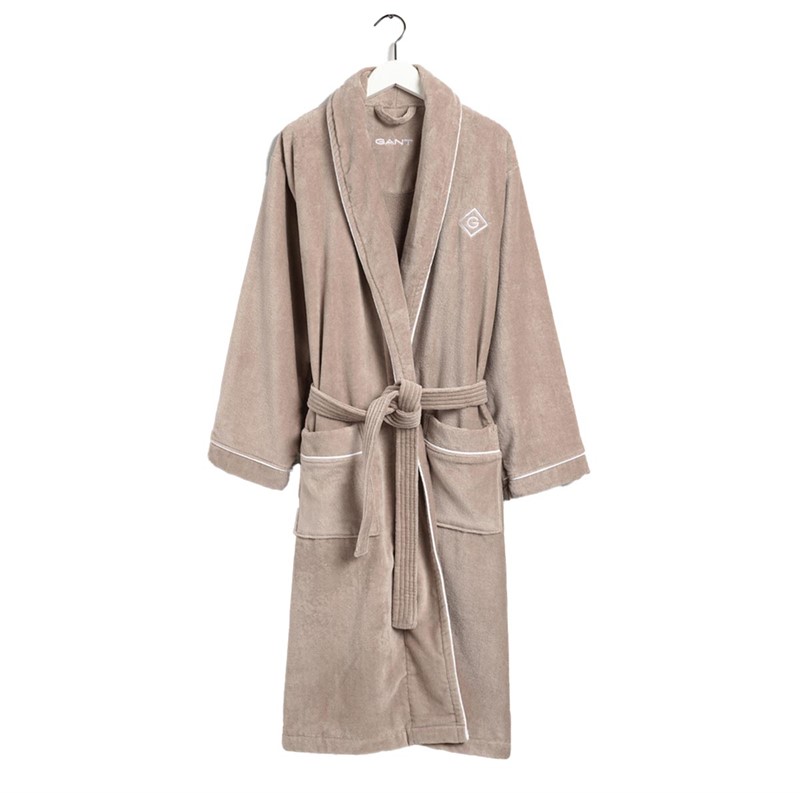 Gant Robes de Chambre Icon Robe Homme Taupe