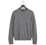 Gant Pulls Banner Shield C-Neck Homme Gris Chiné