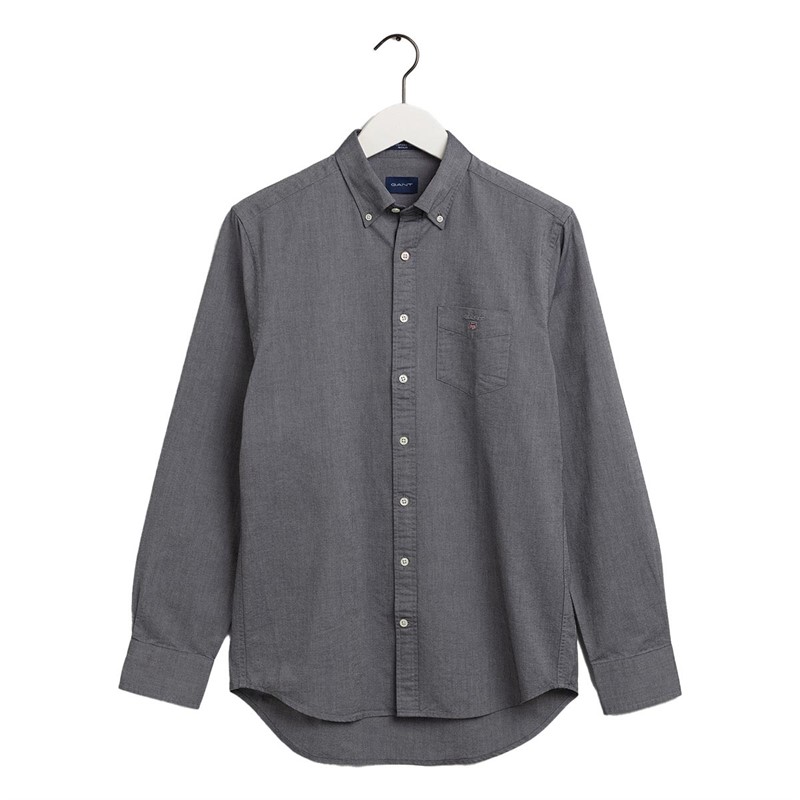 Gant Herre Oxford Langærmet shirts Grå Mergel