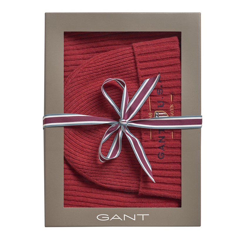 Gant Écharpe e Bonnet Homme Rouge