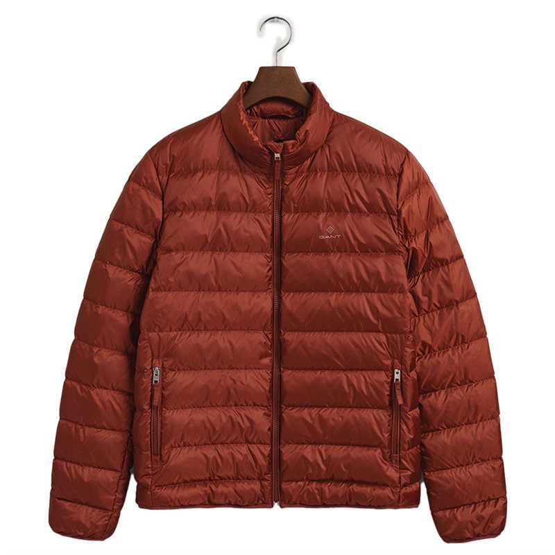 Gant Vestes The Light Down Homme Orange Brûlé