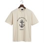 Gant T-Shirts Maritime Homme Ecru