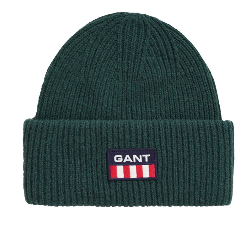 Gant Bonnets Retro Logo Homme Vert Foncé