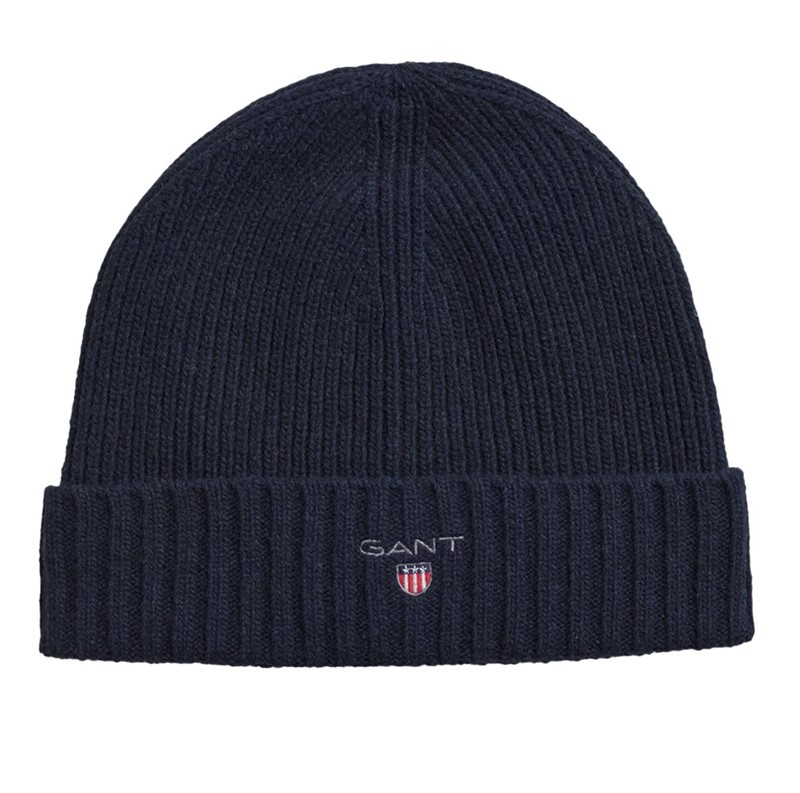 Gant Bonnets Wool Lined Homme Bleu Marine