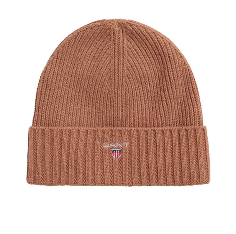 Gant Bonnets Wool Lined Homme Marron Clair