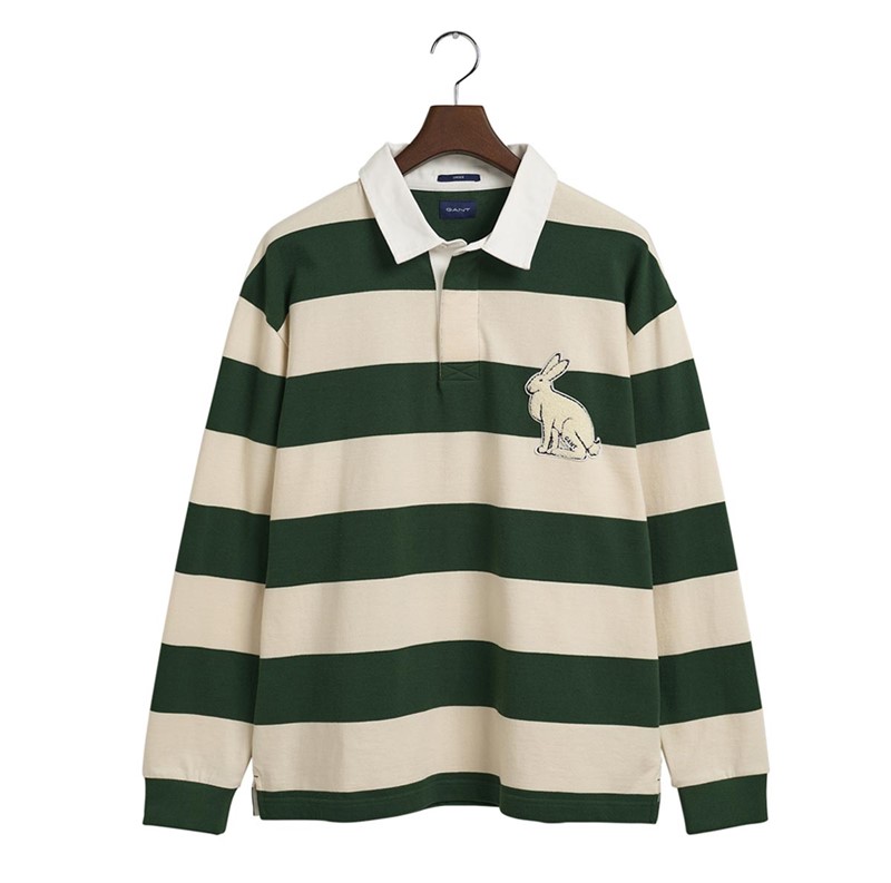 Gant Heren Heavy Polo’s met lange mouwen Groen
