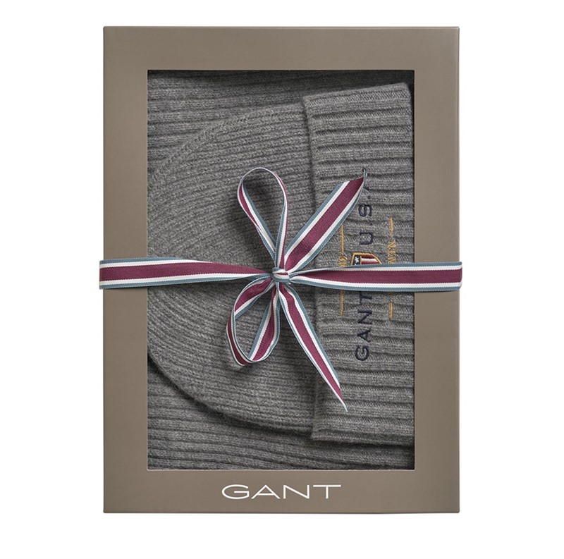 Gant Écharpe e Bonnet Homme Gris