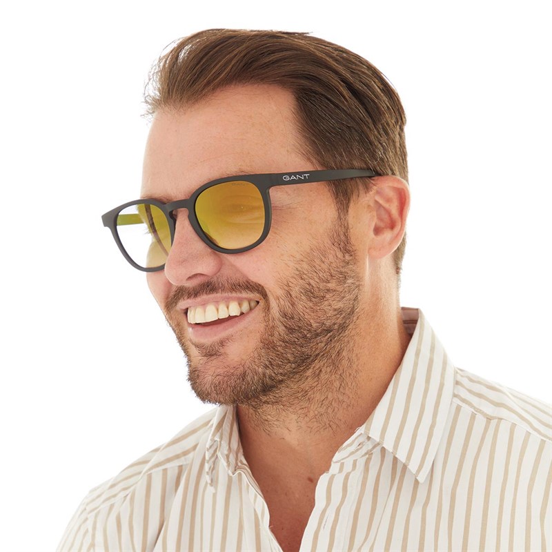 Gant Mens Injected Sunglasses Matte Black/Gradient Smoke