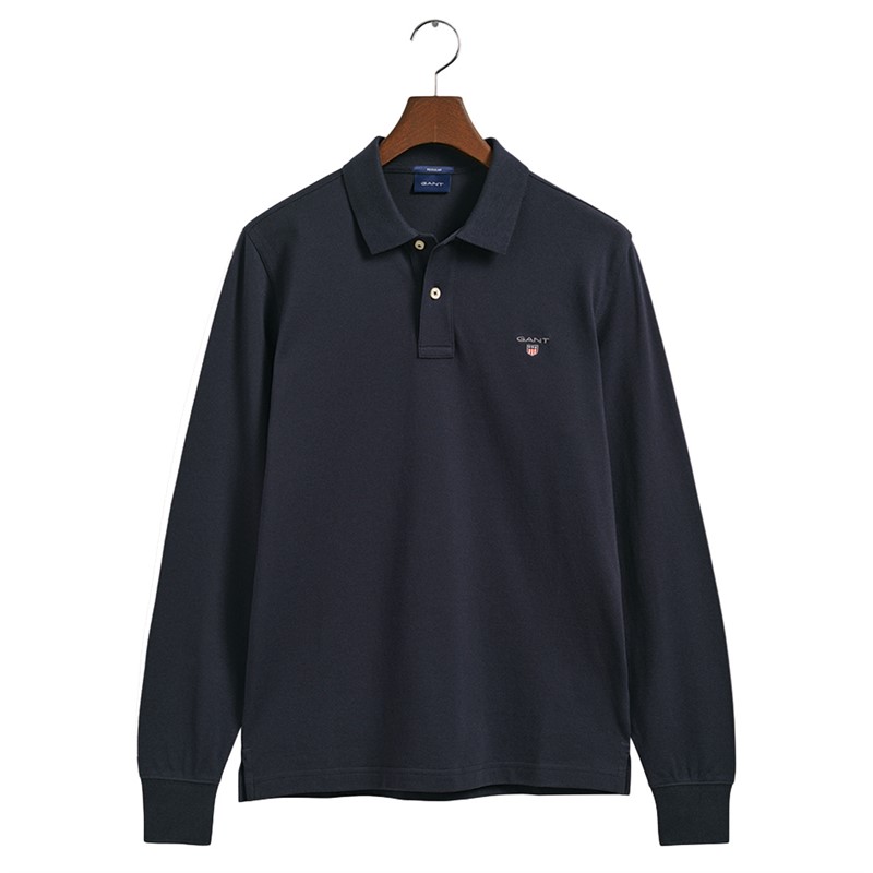Gant Herre Original Pique Rugger Langærmet poloer Blå