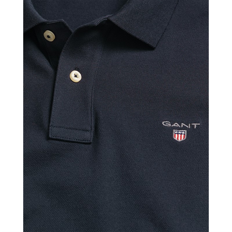 Gant Herre Original Pique Rugger Langærmet poloer Blå