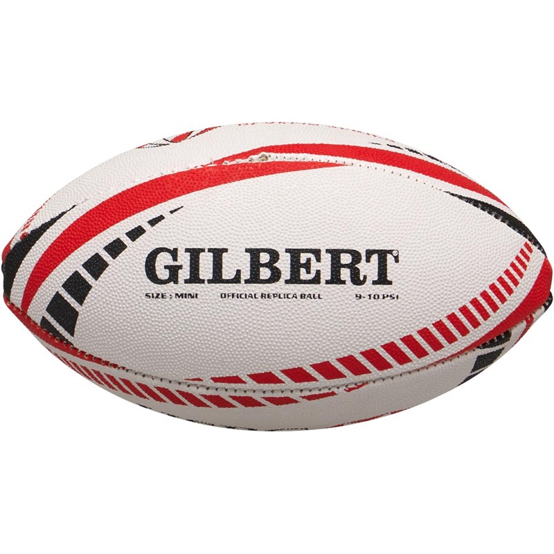 Buy Gilbert Rugby HSBC World Series Replica Mini Rugby Ball Red/Silver