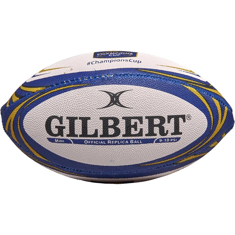 Buy Gilbert Rugby Champions Cup Replica Mini Rugby Ball Blue/Gold/White