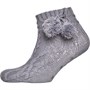 Green Treat Womens Cable Knit Home Socks Alloy