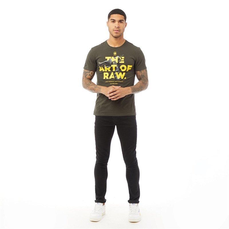 G-STAR Mens Graphic 17 Short SleeveT-Shirt Asfalt