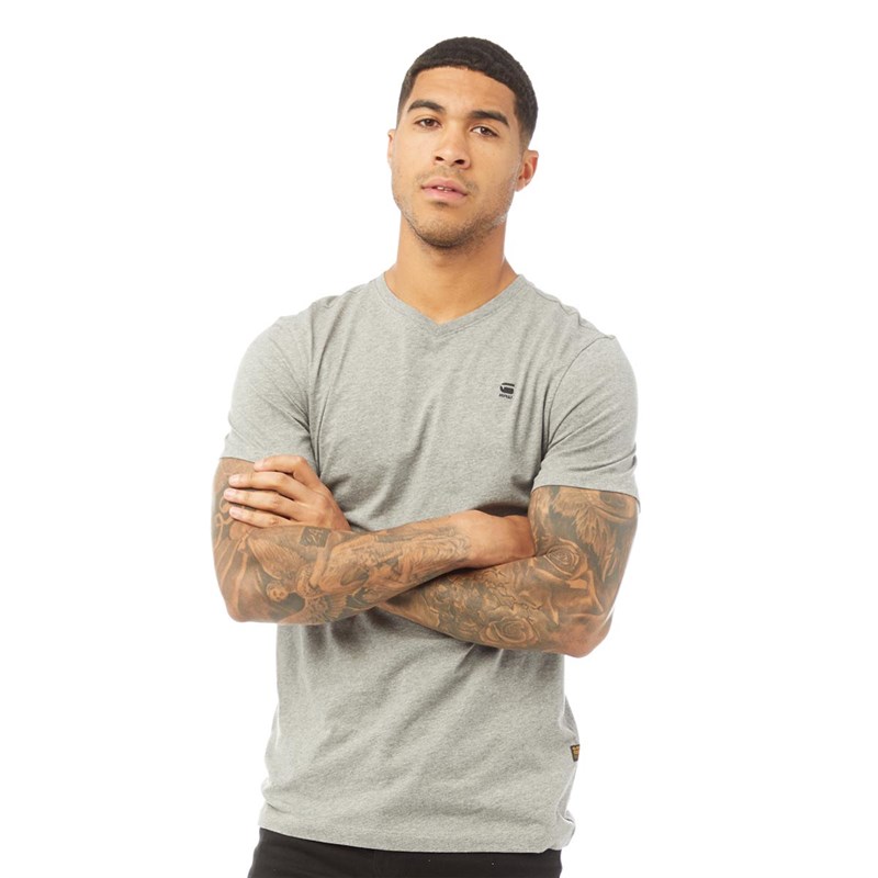 G-STAR Tee-Shirt Base Homme Gris Chiné