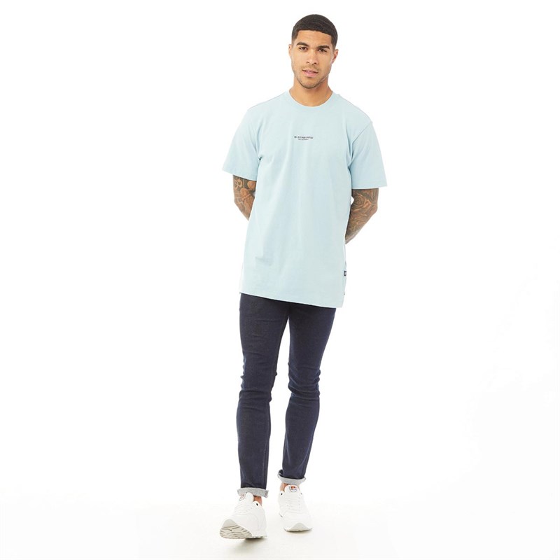 G-STAR Mens Centre Chest Logo GR Loose Short Sleeve T-Shirt Deep Sky