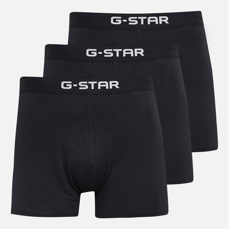 G-STAR Mens Tide Three Pack Boxer Trunks Black