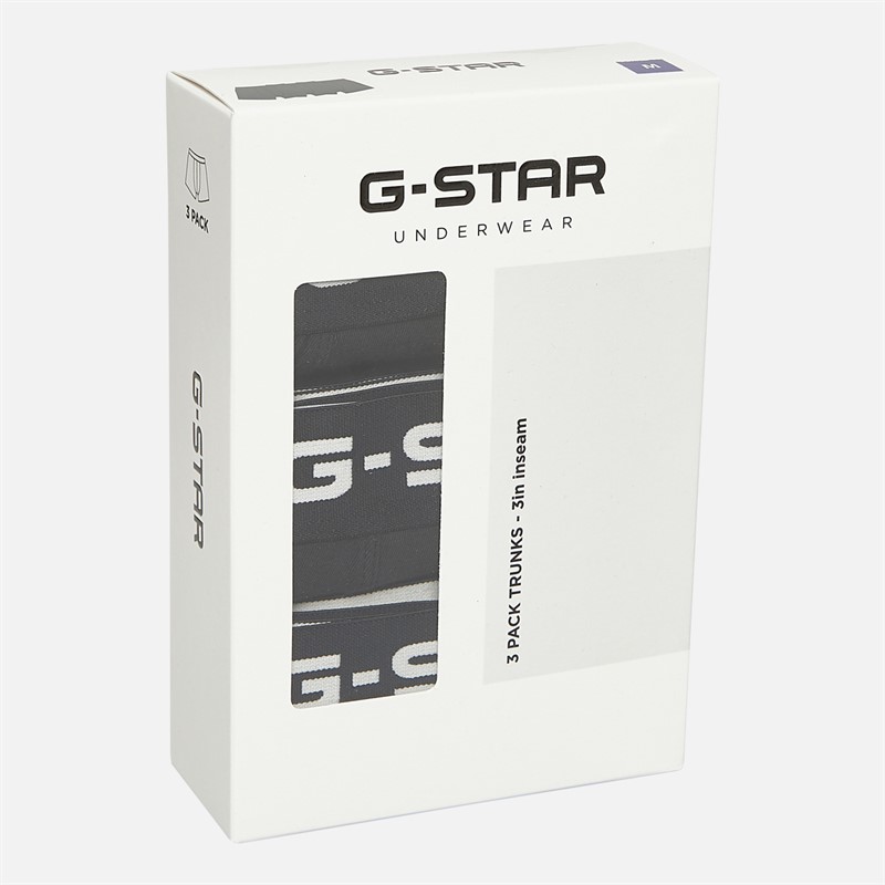 G-STAR Mens Tide Three Pack Boxer Trunks Black