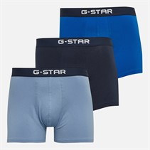 G-STAR Mens Tide Three Pack Boxer Trunks Faded Denim/Classic Blue/Navy