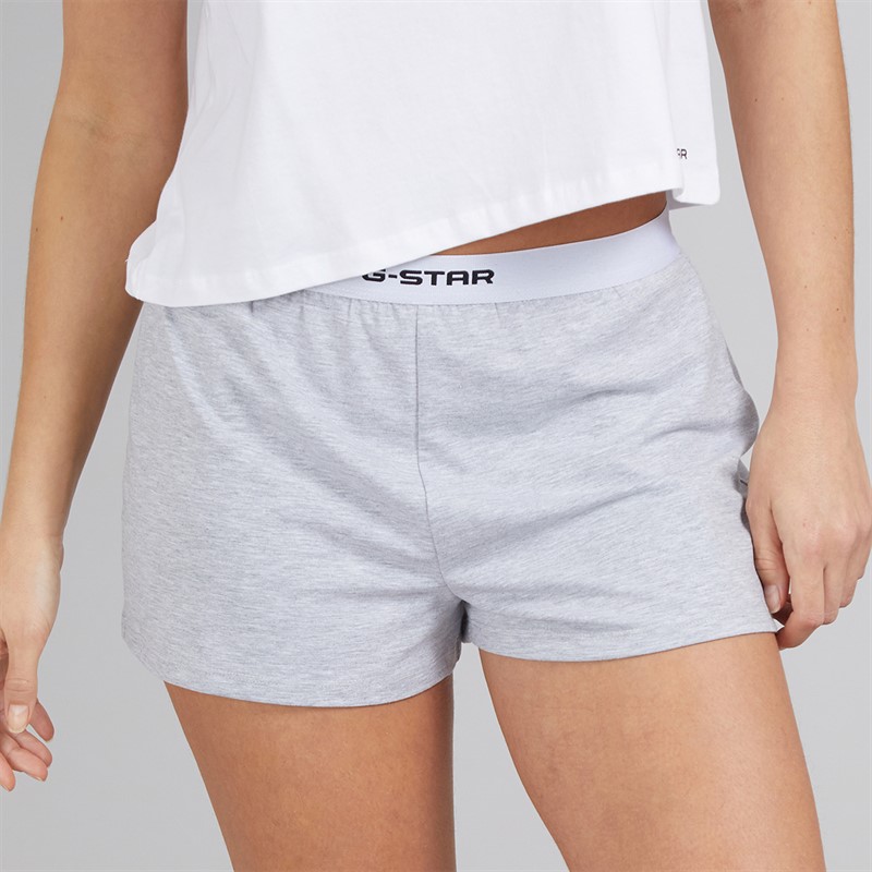 G-STAR Damen Schlafanzug Set Bright White/Light Grey Marl