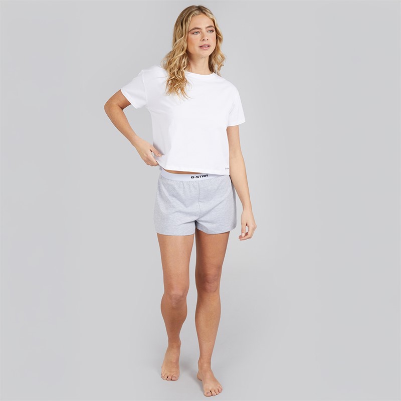 G-STAR Damen Schlafanzug Set Bright White/Light Grey Marl