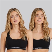G-STAR Dames Set van 2 Racer Bralettes Zwart