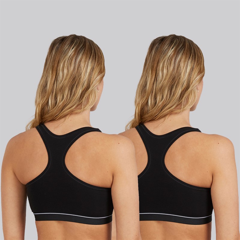 G-STAR Dames Set van 2 Racer Bralettes Zwart