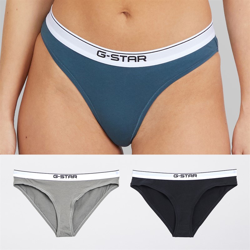 G-STAR Dame tre pak hipster trusser Stargazer/Steel Gray/Navy