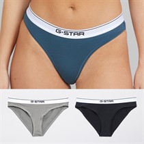 G-STAR Damen 3er-Pack Hipster Slips Stargazer/Steel Gray/Navy