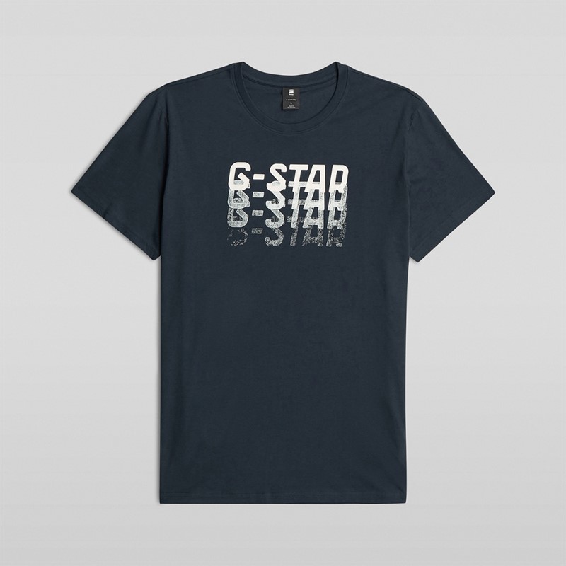 G-STAR Herren verblasstes T Shirt Schwarz