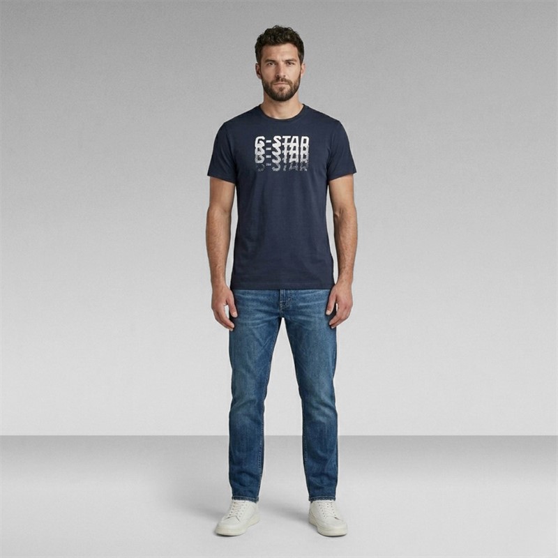 G-STAR Herren verblasstes T Shirt Schwarz