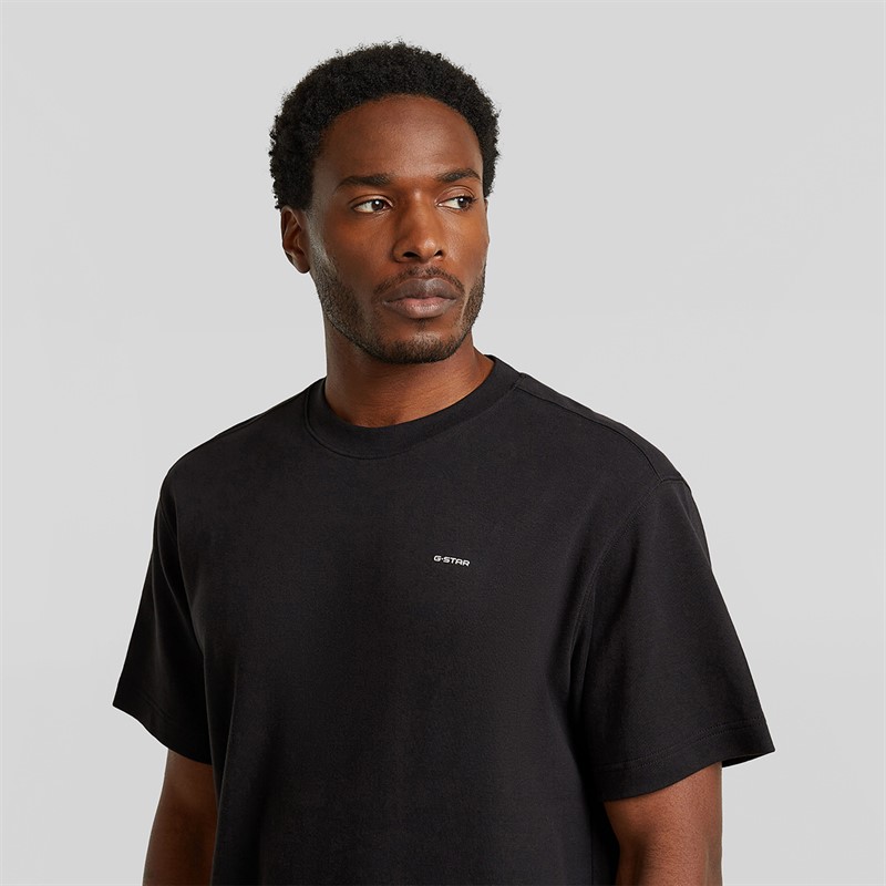 G-STAR Herren Brust Logo T Shirt Schwarz