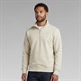 G-STAR Herren Sweatshirt mit halbem Reißverschluss Ecru