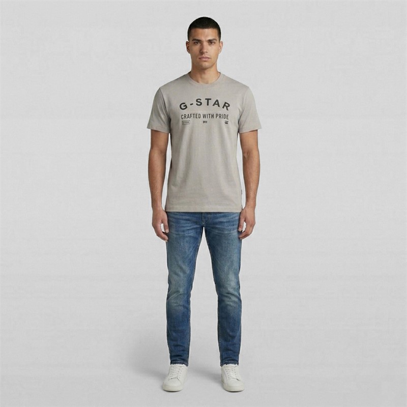 G-STAR Herren Brust Logo T Shirt Grau