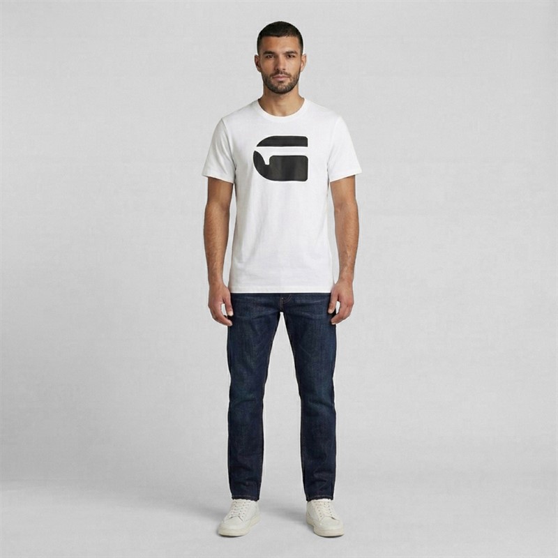 G-STAR Herren Logo Slim T Shirt Weiß