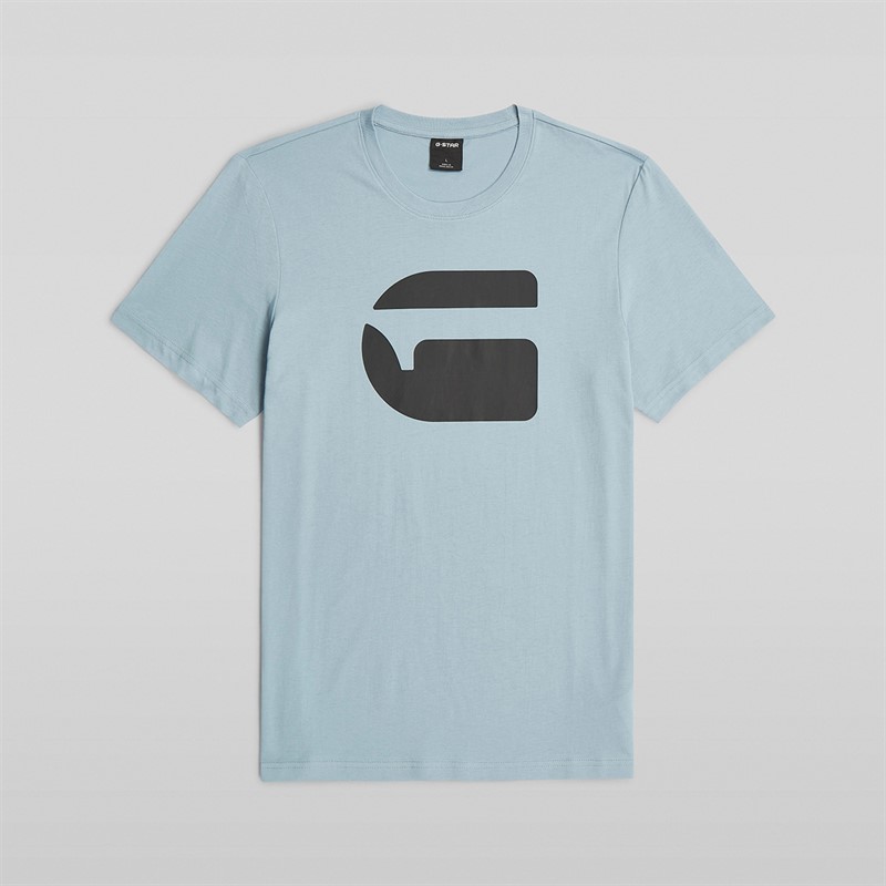 G-STAR Mens Logo Slim T-Shirt Ash Blue