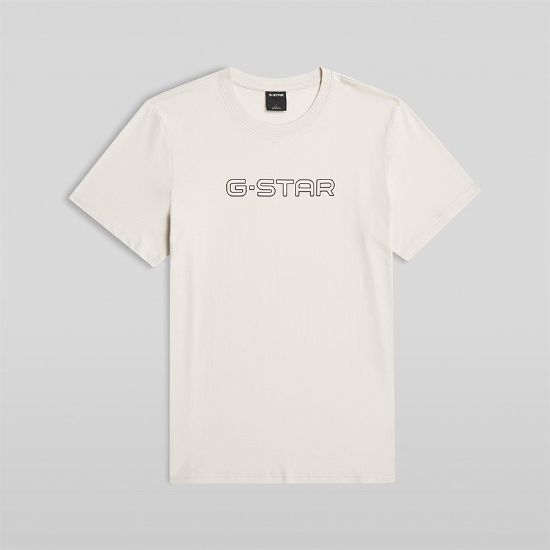 G-STAR Mens Slim T-Shirt Whitebait