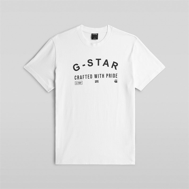G-STAR Mens Chest Logo T-Shirt White