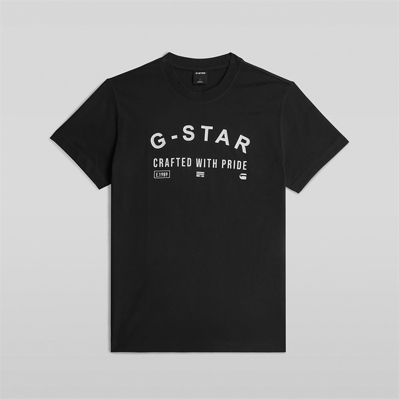 G-STAR Mens Chest Logo T-Shirt Dark Black