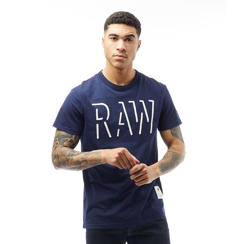 G STAR Tee Shirt Oimin Homme Bleu Marine G STAR Tee Shirt Oimin Homme Bleu Marine