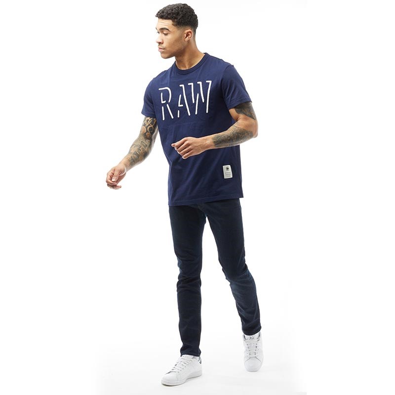 G STAR Tee Shirt Oimin Homme Bleu Marine G STAR Tee Shirt Oimin Homme Bleu Marine