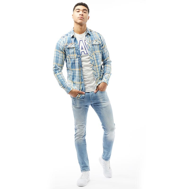 3301 slim jeans light aged