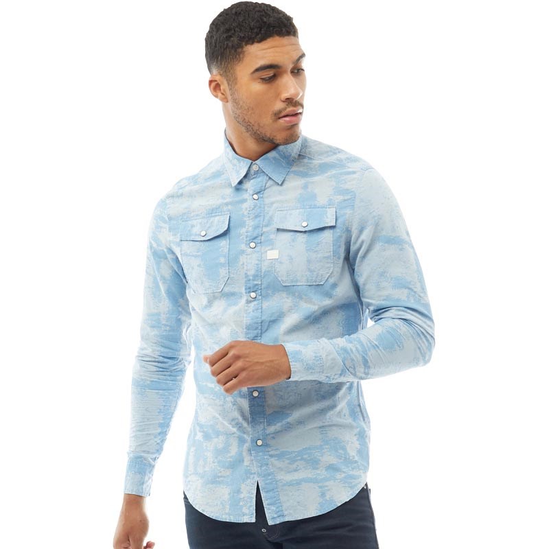baby blue g star shirt