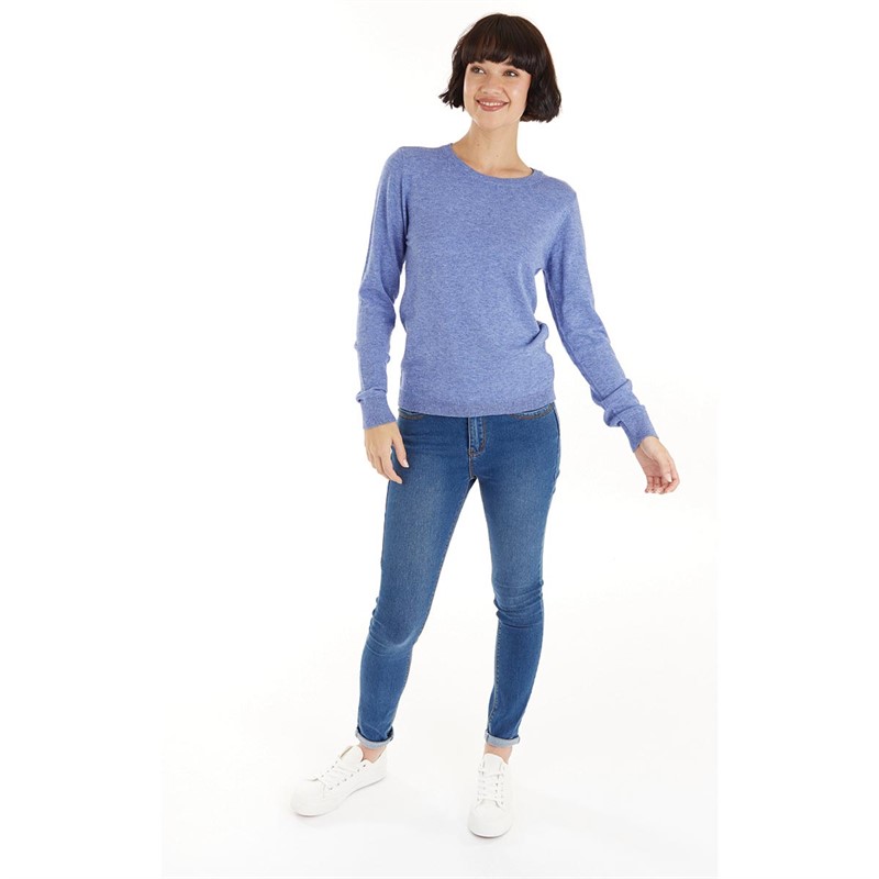 OBJECT Womens Thess Long Sleeve Jumper Clematis Blue