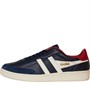 Gola Mens Contact Leather Trainers Navy/Off White/Deep Red