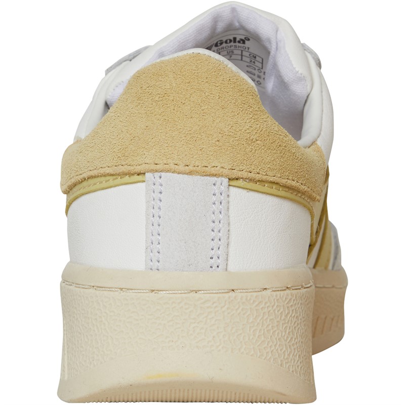 Gola Womens Dropshot Trainers White/Lemon