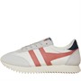 Gola Womens Boston 78 Trainers Off White/Hot Coral/Navy
